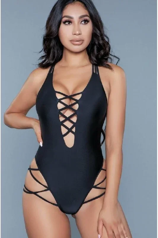 Criss Cross One Piece Swimsuit