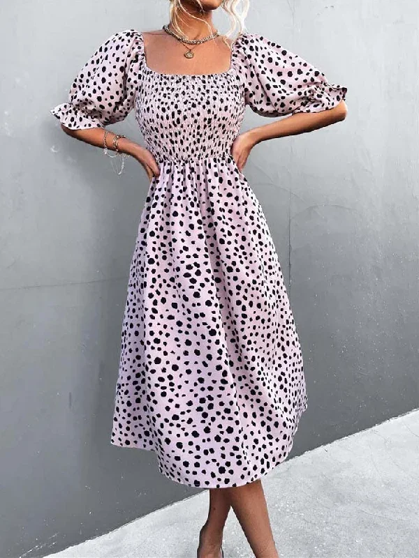 2022-summer-puff-sleeve-maxi-dress-women-dot-long-party-dress-ladies-off-shoulder-vintage-elegant-dress-for-women-black