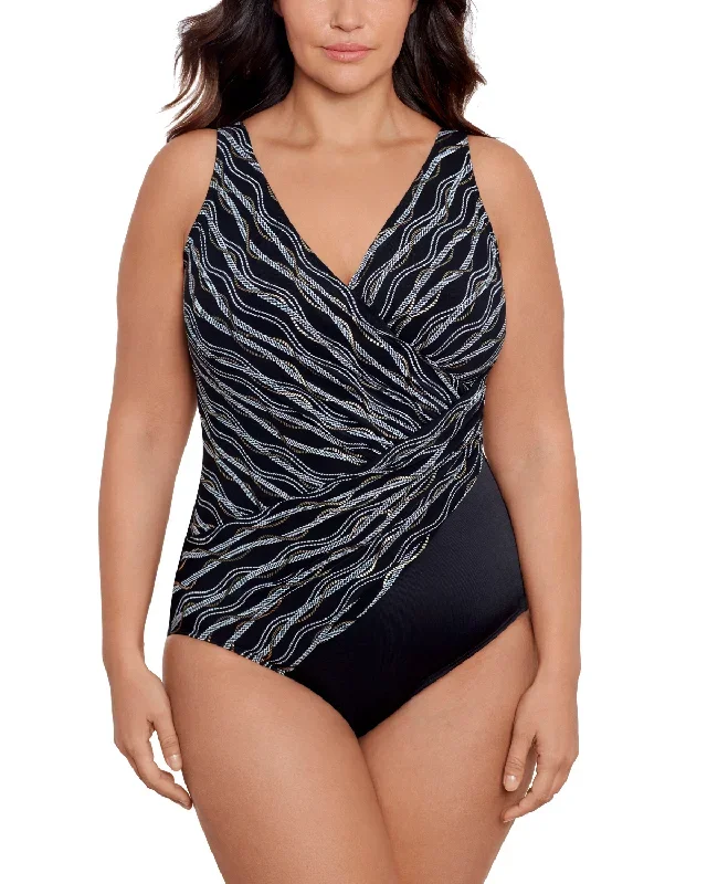 2023 Miraclesuit Women's Plus Linked In Oceanus One Piece Swimsuit - 6555688W