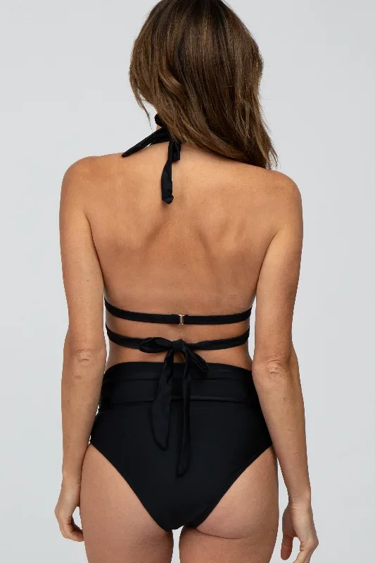 black-tie-front-side-strap-bikini-set