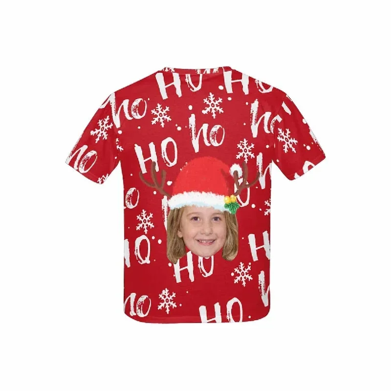 custom-face-christmas-ho-red-kids-all-over-print-t-shirt