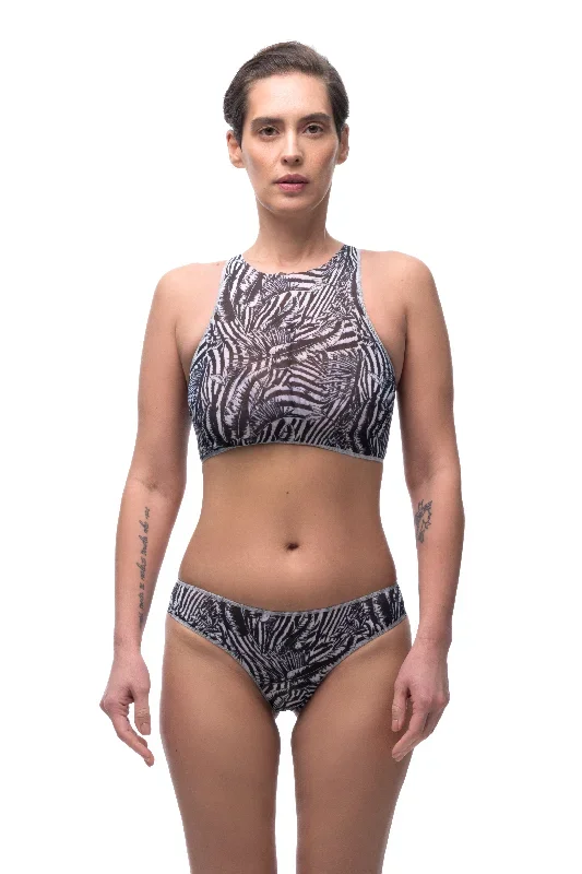 FAKE ZEBRA SWIM TOP