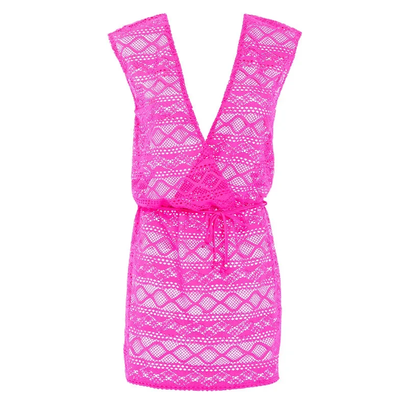 Sundance Hot Pink Beach Cover-Up Dress - Freya Swim