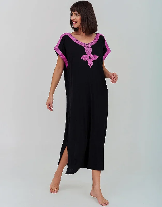 Gaia Beach Kaftan - Black