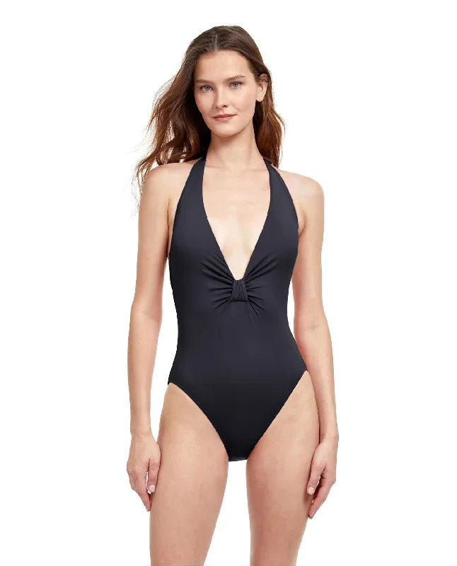 Gottex Liv Deep Plunge Halter One Piece Swimsuit