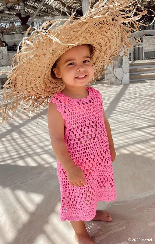 Little Sunsational Coverup ~ Malibu Pink Crochet