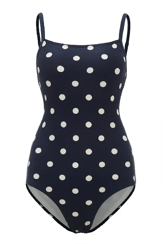 Maillot de bain noir de pois d’été