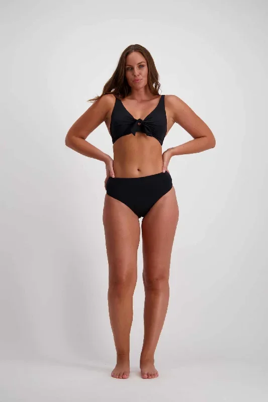 Moontide Contours M7803CN Mid-Rise Bikini Pant  BLACK