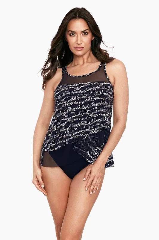 Linked In Mirage Tankini Top DD-Cup