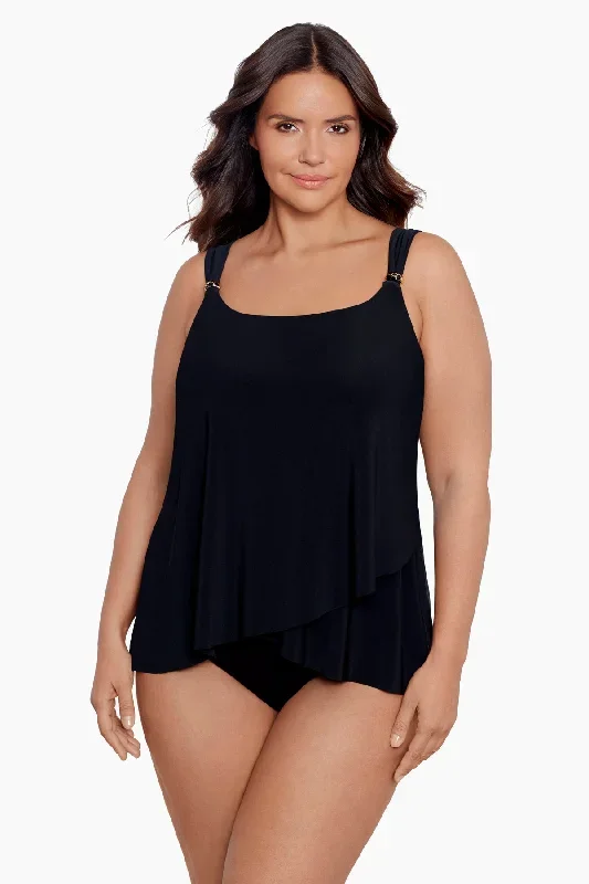 Plus Size Razzle Dazzle Underwire Tankini Top