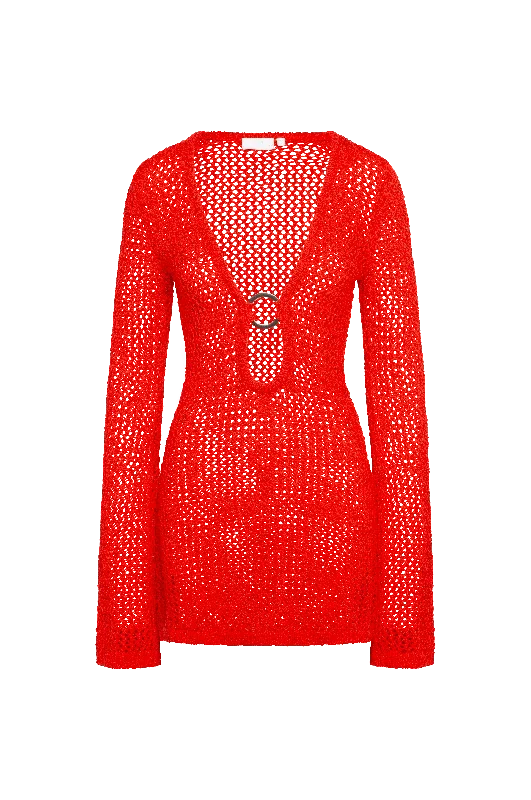 Montego Mini Dress - Chili Pepper Petit Crochet