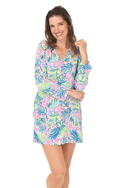 Palm Fronds UPF50+ Cover-Up Dress