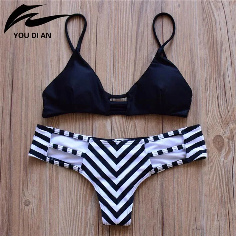 Striped Bikini Set