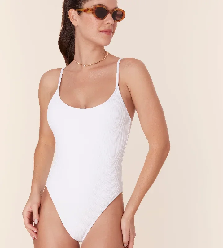 The Laguna One Piece - Ribbed - White - Classic