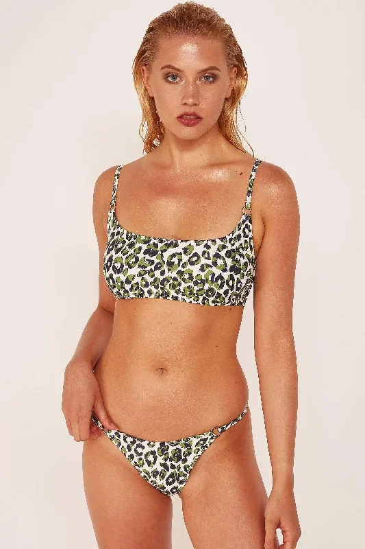 Leopard Crop Top Khaki