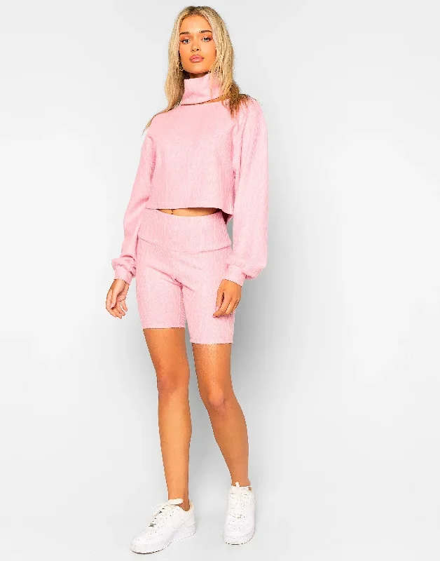 Wyatt Cropped Pullover - Blush